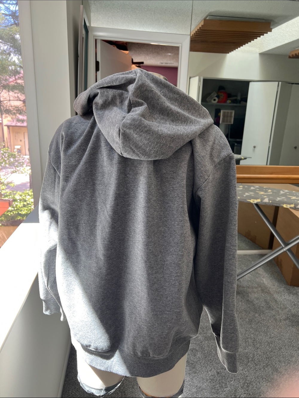 Peanuts Grey Hoodie with Snoopy & Woodstock Patches - - Picture 2 of 3